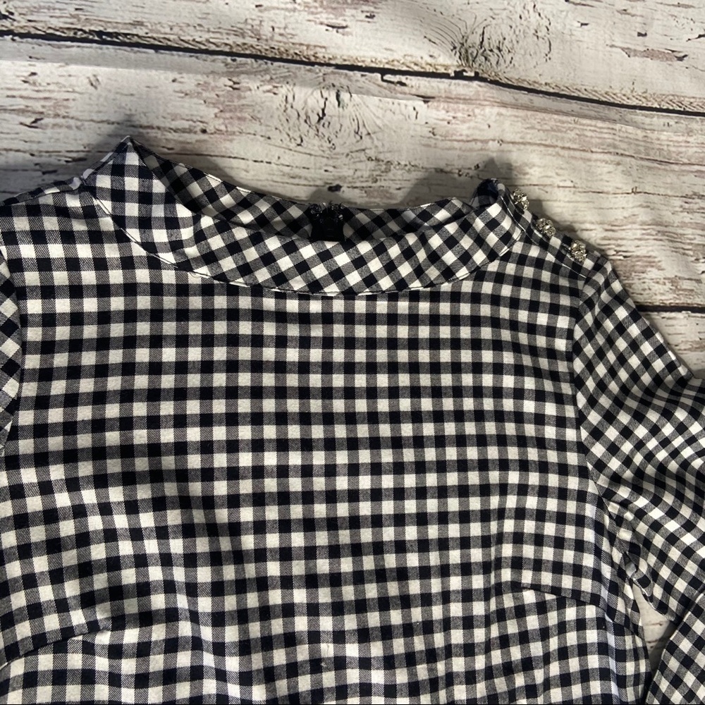 NWT J. Crew Black & White Gingham Dress Size S - Picture 7 of 10